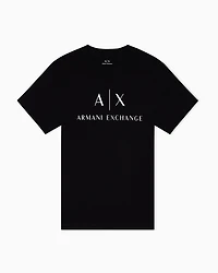Armani Exchange - Slim fit jersey T-shirt with logo, Man, Black, Size: