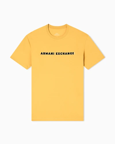 Armani Exchange -  Regular fit T-shirt with logo, Man, Yellow, Size: