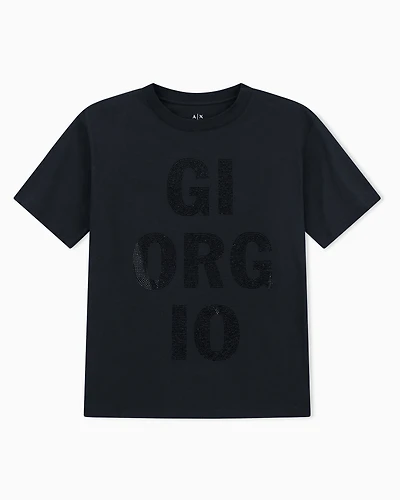 Armani Exchange - Relaxed Fit T-Shirts, Woman, Black, Size: