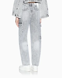 Armani Exchange - Loose Jeans, Woman, Grey, Size: