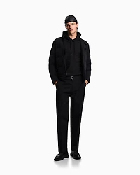 Emporio Armani - ASV Lyocell-blend jacquard jersey hooded sweatshirt with repeated eagle motif, Man, Black, Size: