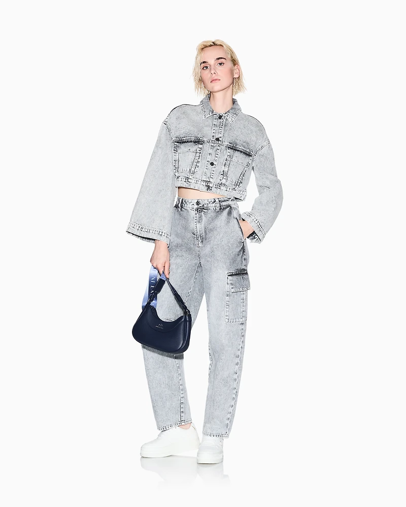 Armani Exchange - Loose Jeans, Woman, Grey, Size: