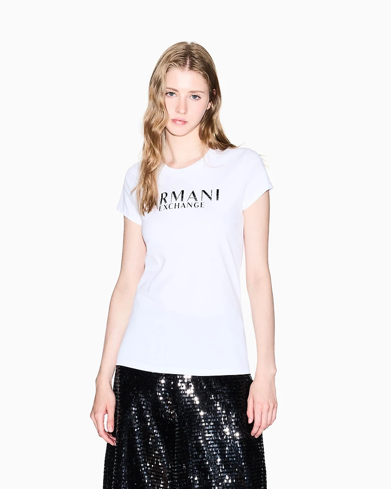 Stretch cotton T-shirt