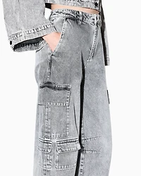 Armani Exchange - Loose Jeans, Woman, Grey, Size: