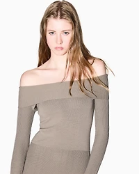 Ribbed midi dress