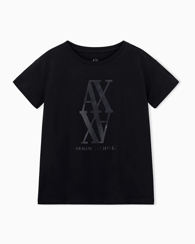 Armani Exchange - Relaxed Fit T-Shirts, Woman, Black, Size: