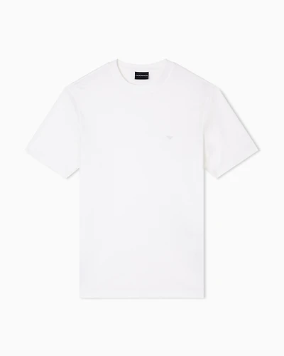 Emporio Armani - Travel Essentials Lyocell-blend jersey T-shirt, Man, White, Size: