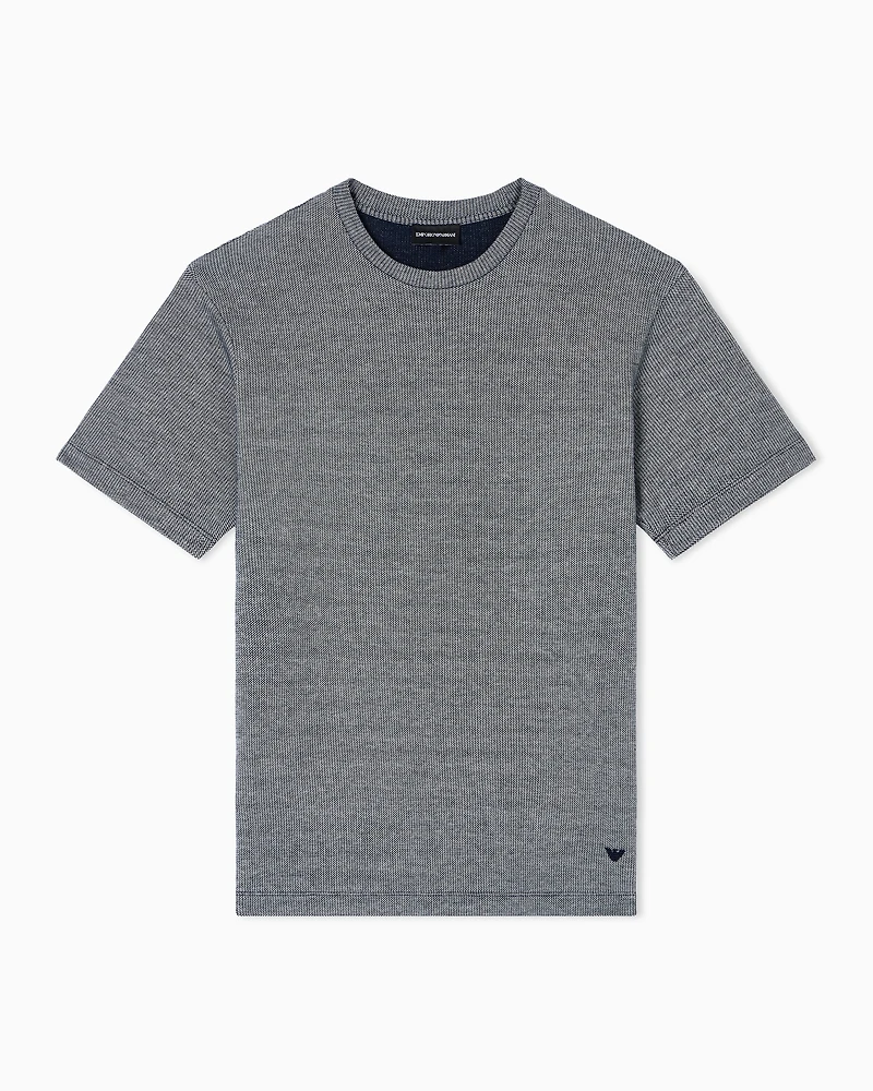 Emporio Armani - ASV two-tone jersey knit T-shirt, Man, Beige, Size: