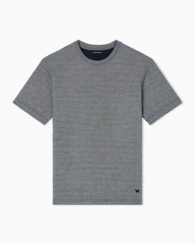 Emporio Armani - ASV two-tone jersey knit T-shirt, Man, Beige, Size: