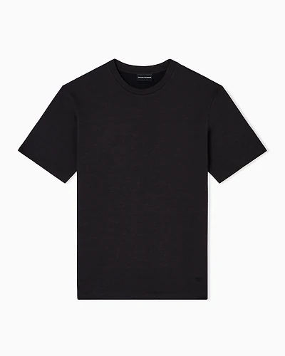 Emporio Armani - ASV two-tone jersey knit T-shirt, Man, Brown, Size: