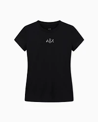 Armani Exchange - Slim Fit T-Shirts, Woman, Black, Size: