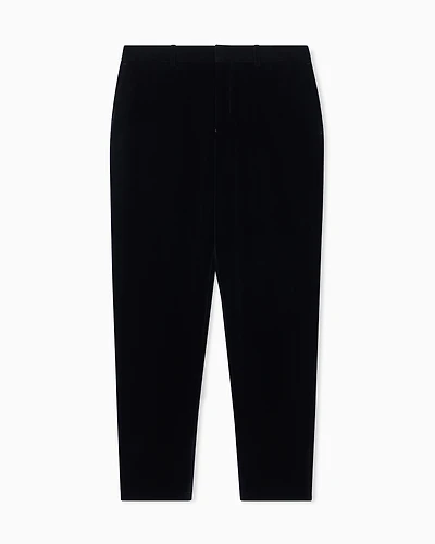 Velour chino trousers