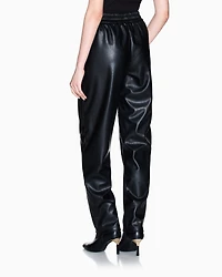 Armani Exchange - Coated fabric trousers, Woman, Black, Size: