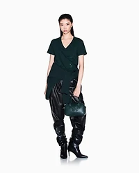 Armani Exchange - V Neck T-Shirt, Woman, Green, Size: