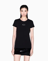 Armani Exchange - Slim Fit T-Shirts, Woman, Black, Size: