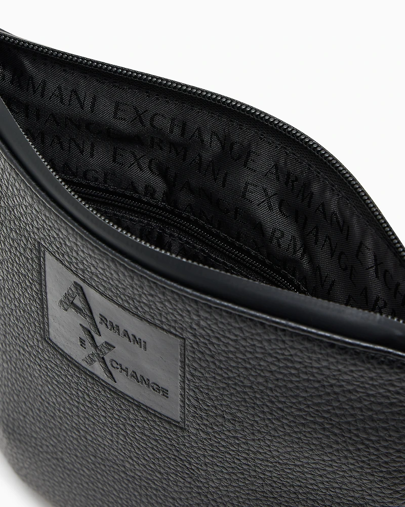 Shoulder bag with embossed logo