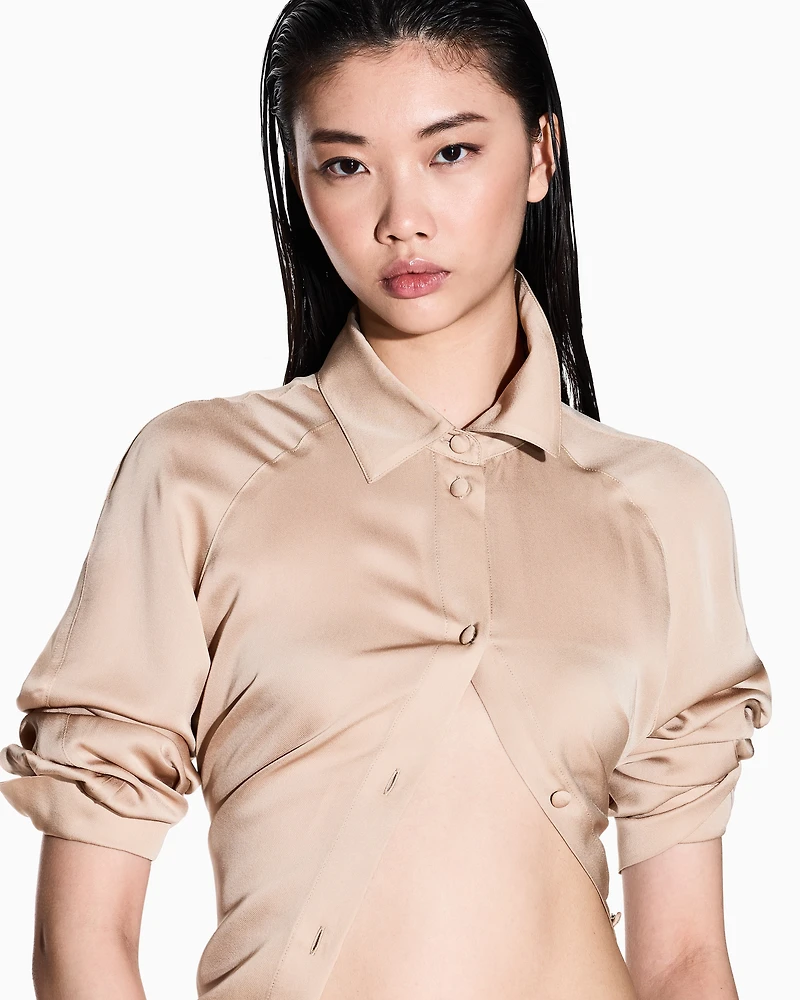 Satin viscose shirt