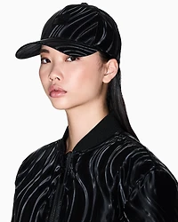 Armani Exchange - Hat with wave-textured visor, Woman, Black, Size: TU