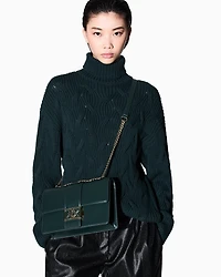 Armani Exchange - Shoulder bag with metal logo, Woman, Green, Size: TU