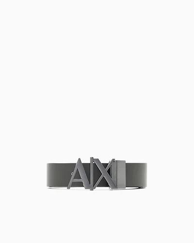 Armani Exchange - Double-sided leather belt, Man, Green, Size:
