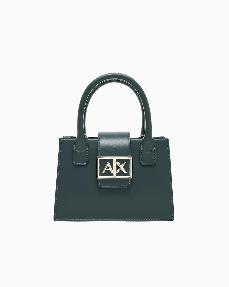Armani Exchange - ASV Small Trapeze Handbag, Woman, Green, Size: TU