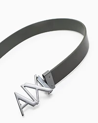 Armani Exchange - Double-sided leather belt, Man, Green, Size: