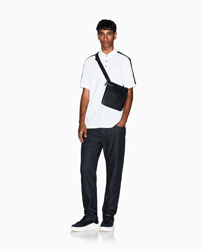 Armani Exchange - Regular fit polo with contrasting tape, Man, White, Size: