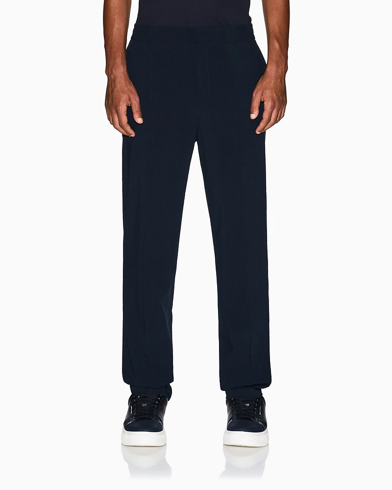 Armani Exchange - Stretch fabric chino trousers, Man, Navy Blue, Size: