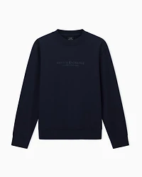 Armani Exchange - Crewneck sweatshirt with tone logo, Man, Navy Blue, Size: