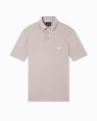 Regular fit cotton polo with logo