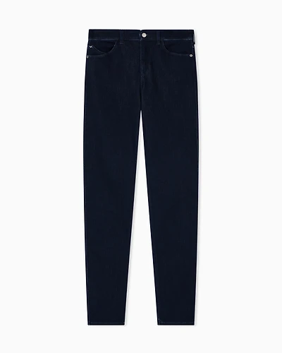 Emporio Armani - J18 High-waisted skinny leg jeans a Lyocell blend denim, Woman, Blue, Size: