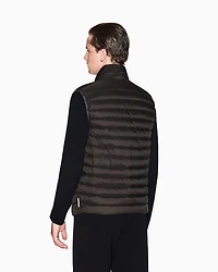 Armani Exchange - Full zip sleeveless down jacket, Man, Brown, Size:
