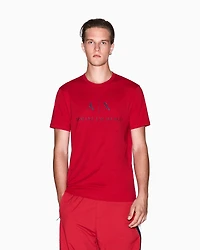 Armani Exchange - Slim fit jersey T-shirt with logo, Man, Red, Size: