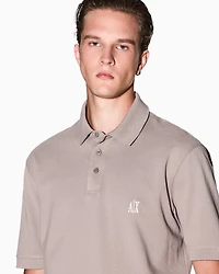 Regular fit cotton polo with logo
