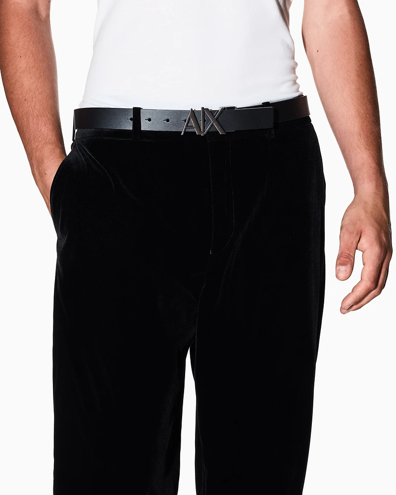 Velour chino trousers