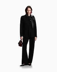 Emporio Armani - Embossed, textured jersey jacket, Woman, Black, Size: