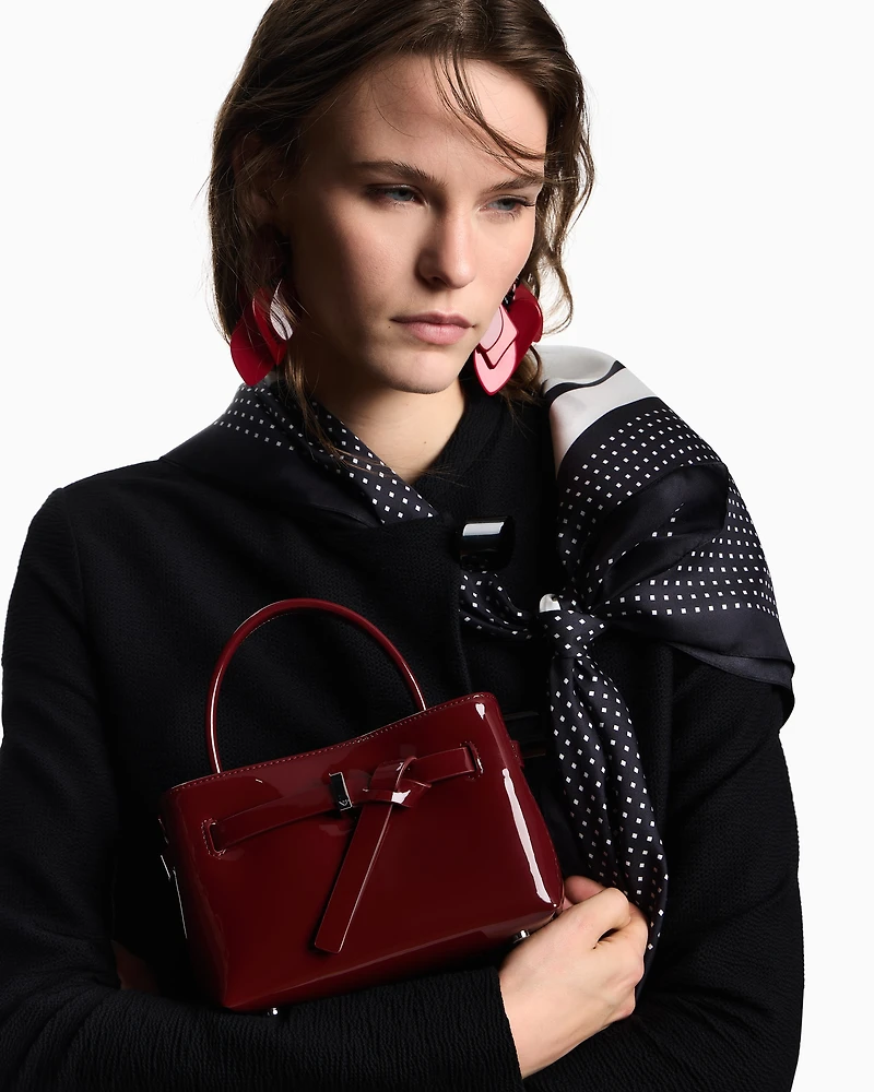 Emporio Armani - Embossed, textured jersey jacket, Woman, Black, Size: