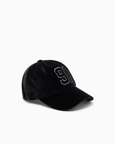 Velvet peaked hat
