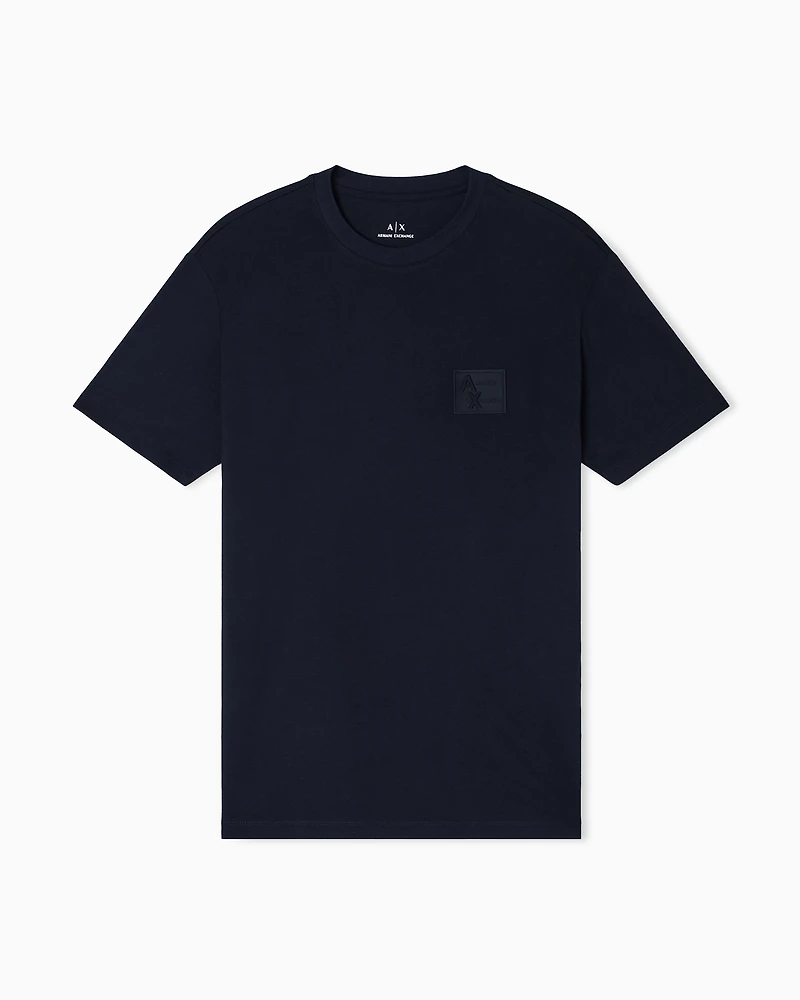 Armani Exchange - Regular fit T-shirt with patch, Man, Navy Blue, Size: