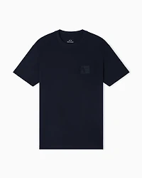 Armani Exchange - Regular fit T-shirt with patch, Man, Navy Blue, Size:
