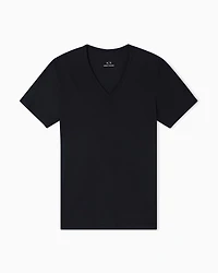 Armani Exchange - Slim fit T-shirt Pima cotton jersey, Man, Black, Size: