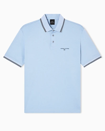 Regular fit cotton jersey polo shirt