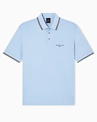 Regular fit cotton jersey polo shirt