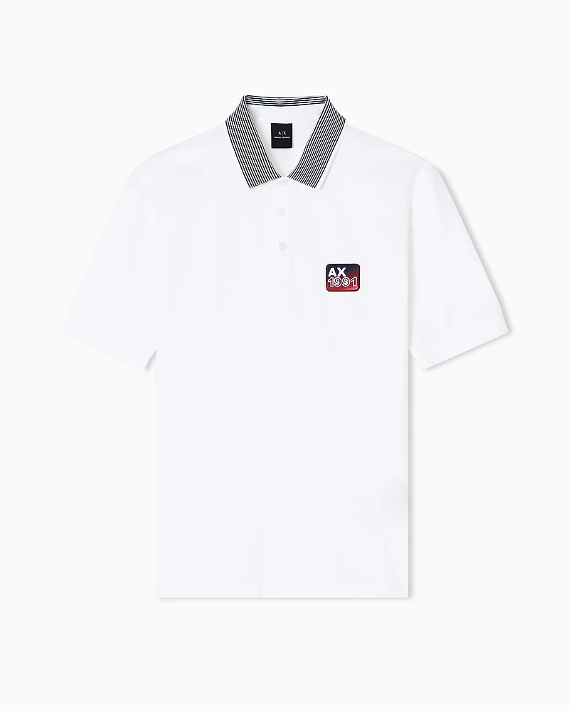 Armani Exchange - Regular fit jersey polo shirt, Man, White, Size: