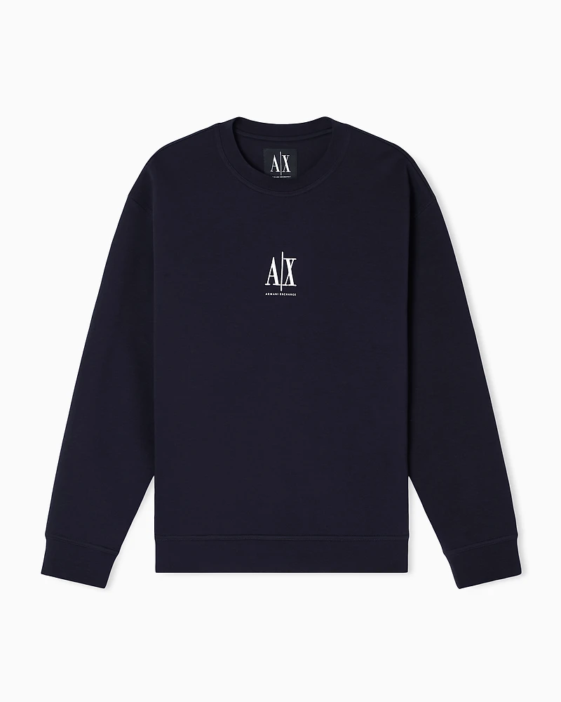 Crewneck sweatshirt with embroidered logo
