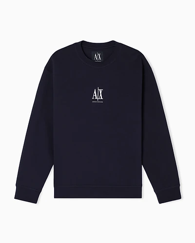 Crewneck sweatshirt with embroidered logo