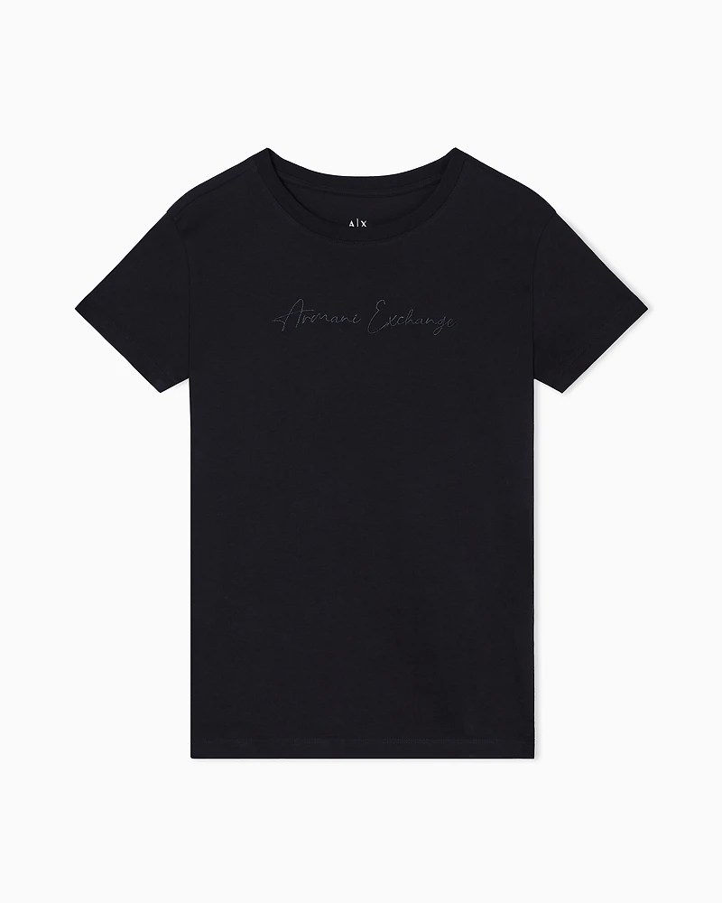 Armani Exchange - Regular fit jersey t-shirt, Woman, Black, Size: