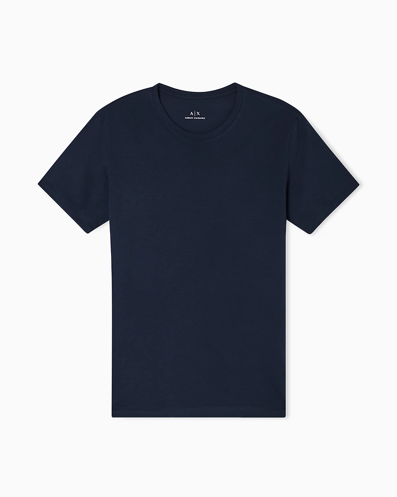 Armani Exchange - Slim fit Pima cotton T-shirt, Man, Navy Blue, Size:
