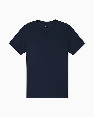 Armani Exchange - Slim fit Pima cotton T-shirt, Man, Navy Blue, Size: