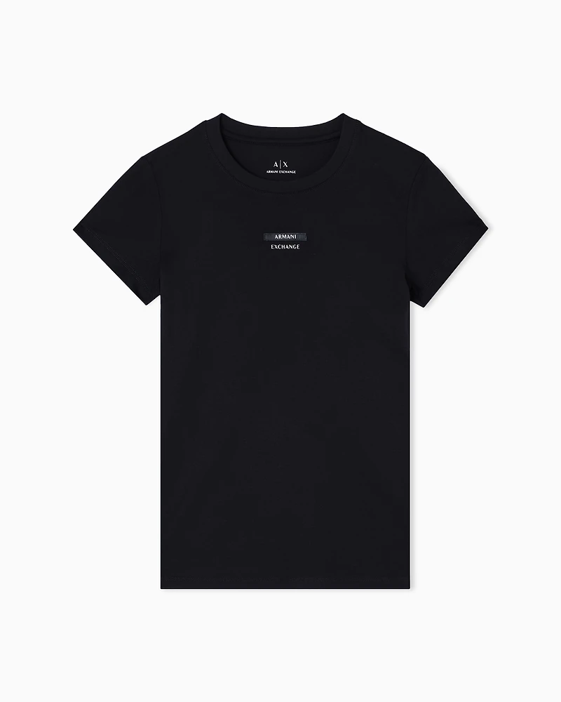 Armani Exchange - Slim Fit T-Shirts, Woman, Black, Size: